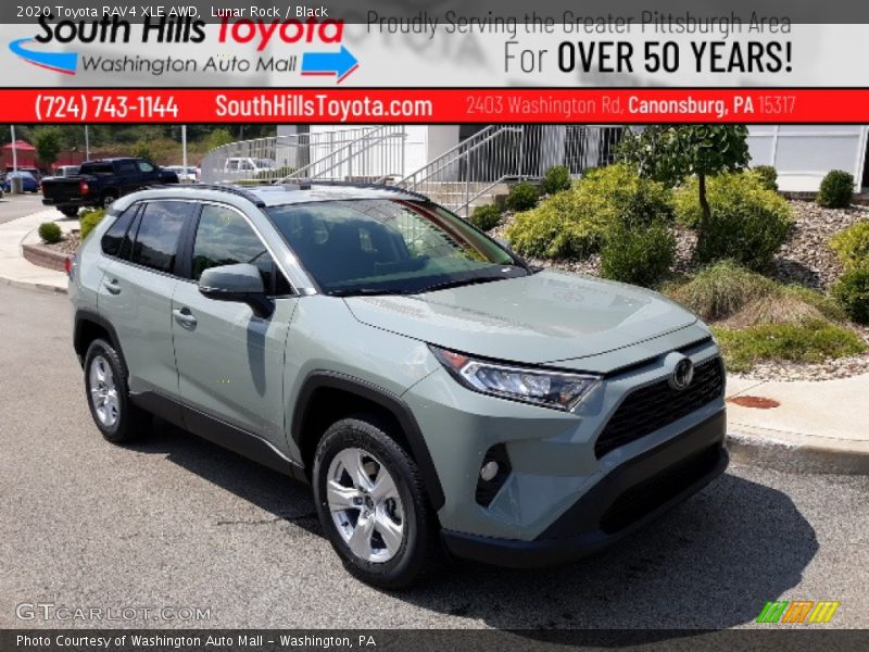 Lunar Rock / Black 2020 Toyota RAV4 XLE AWD