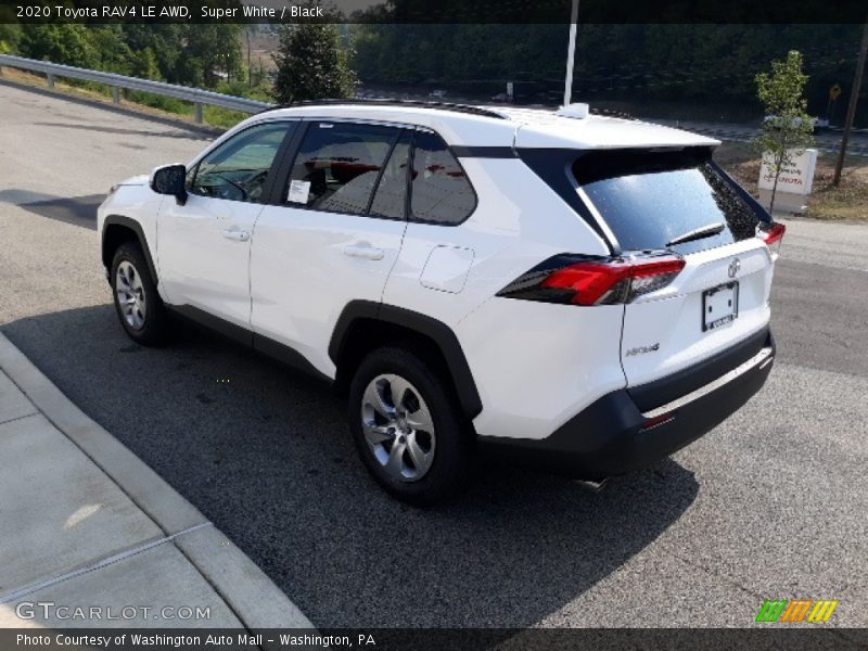 Super White / Black 2020 Toyota RAV4 LE AWD