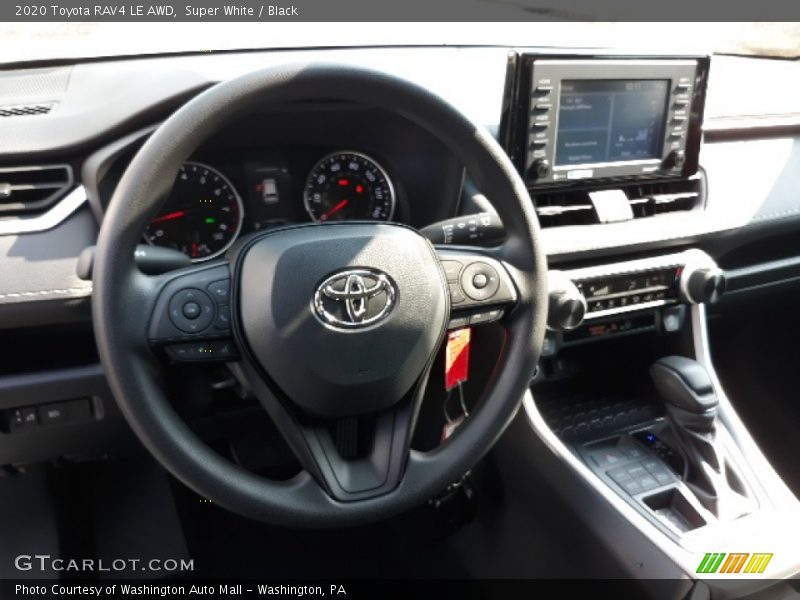 Super White / Black 2020 Toyota RAV4 LE AWD