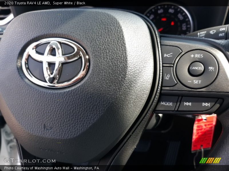 Super White / Black 2020 Toyota RAV4 LE AWD