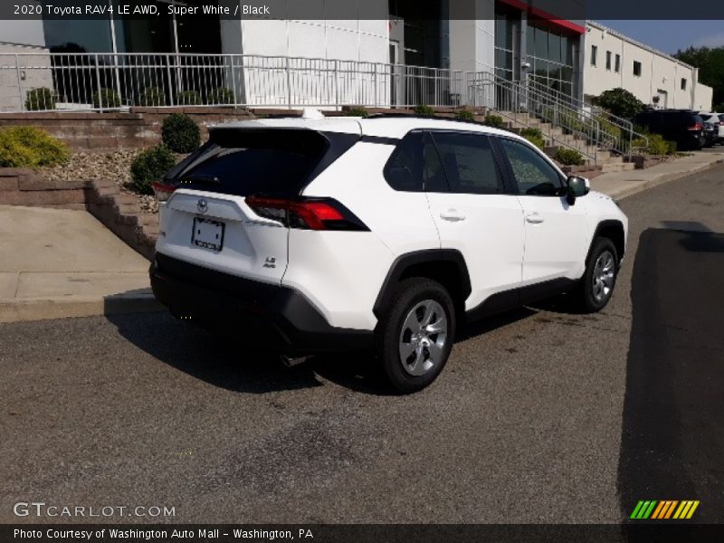 Super White / Black 2020 Toyota RAV4 LE AWD