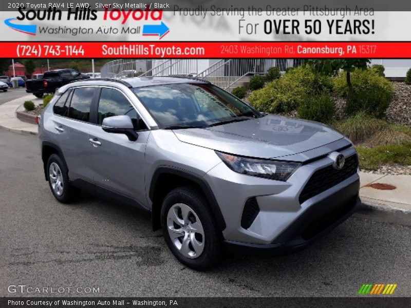 Silver Sky Metallic / Black 2020 Toyota RAV4 LE AWD