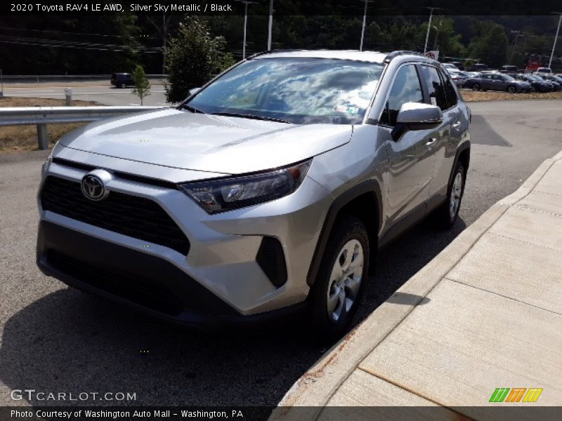 Silver Sky Metallic / Black 2020 Toyota RAV4 LE AWD