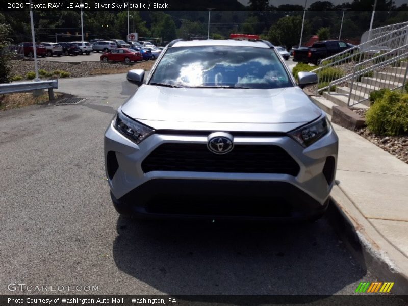 Silver Sky Metallic / Black 2020 Toyota RAV4 LE AWD