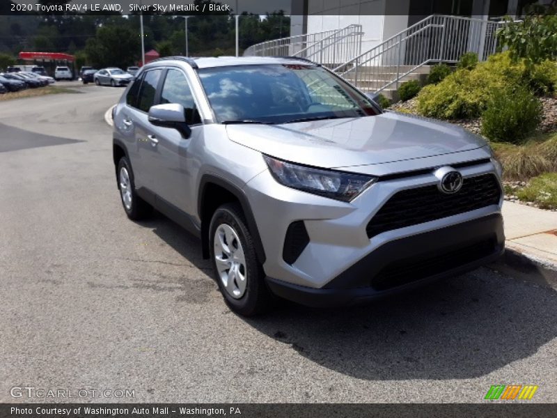 Silver Sky Metallic / Black 2020 Toyota RAV4 LE AWD