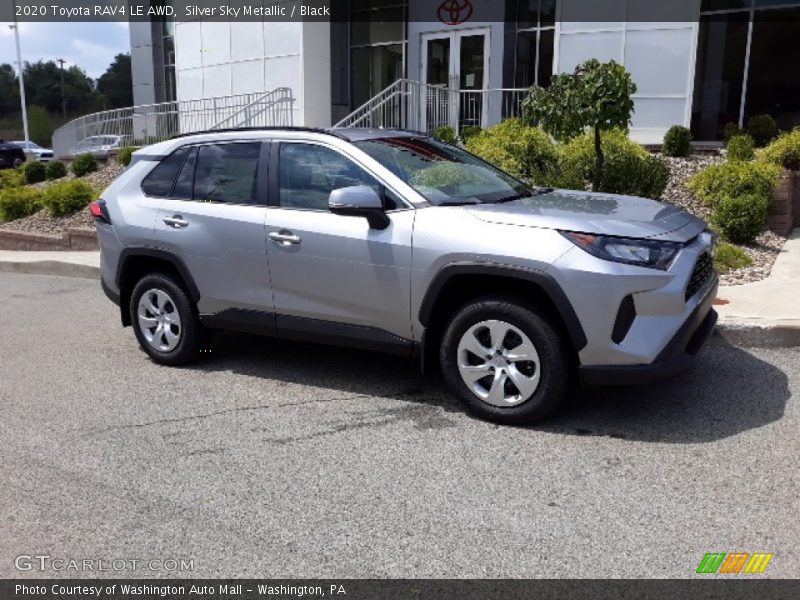 Silver Sky Metallic / Black 2020 Toyota RAV4 LE AWD