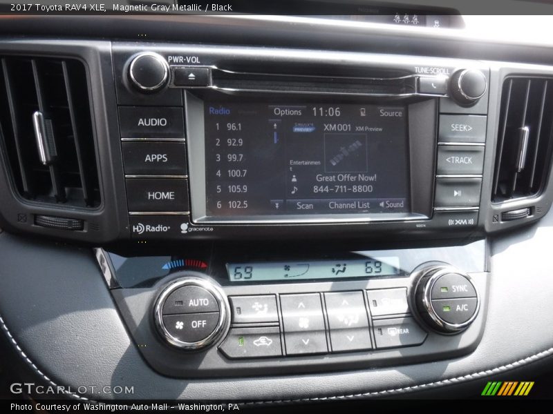Magnetic Gray Metallic / Black 2017 Toyota RAV4 XLE