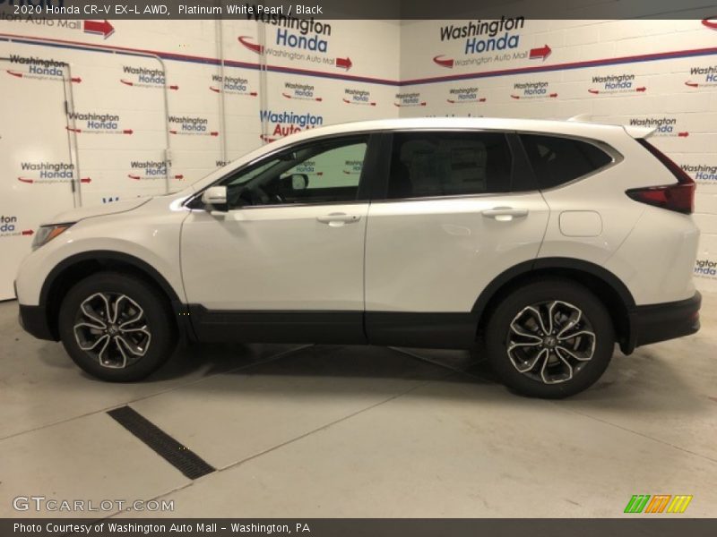 Platinum White Pearl / Black 2020 Honda CR-V EX-L AWD