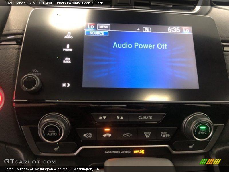 Platinum White Pearl / Black 2020 Honda CR-V EX-L AWD