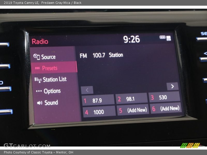 Predawn Gray Mica / Black 2019 Toyota Camry LE