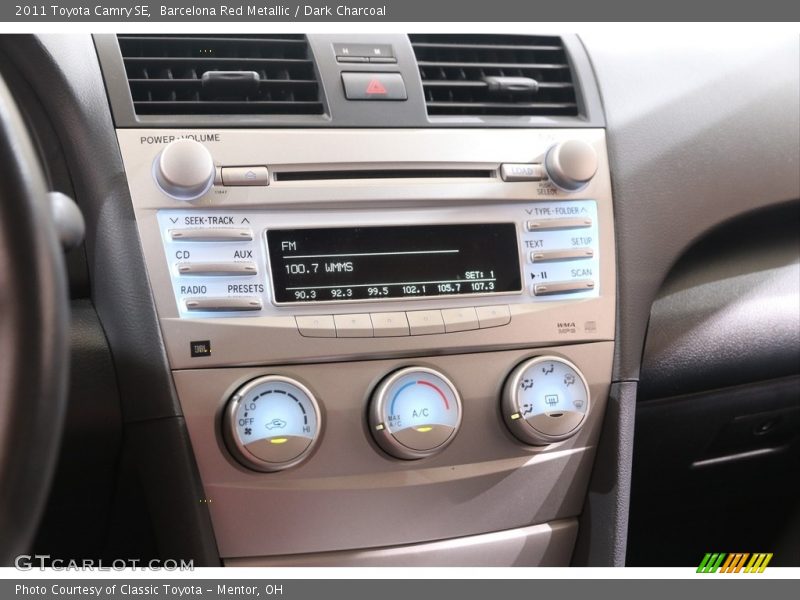 Barcelona Red Metallic / Dark Charcoal 2011 Toyota Camry SE