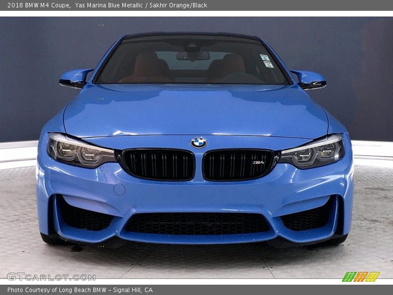 Yas Marina Blue Metallic / Sakhir Orange/Black 2018 BMW M4 Coupe