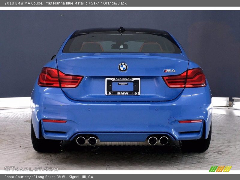Yas Marina Blue Metallic / Sakhir Orange/Black 2018 BMW M4 Coupe