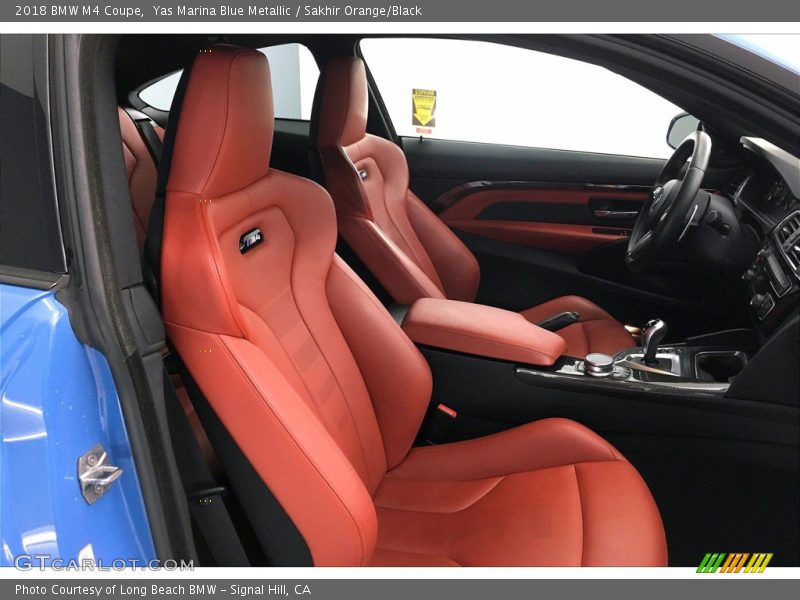 Yas Marina Blue Metallic / Sakhir Orange/Black 2018 BMW M4 Coupe