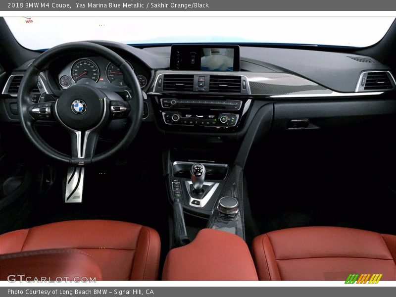 Yas Marina Blue Metallic / Sakhir Orange/Black 2018 BMW M4 Coupe