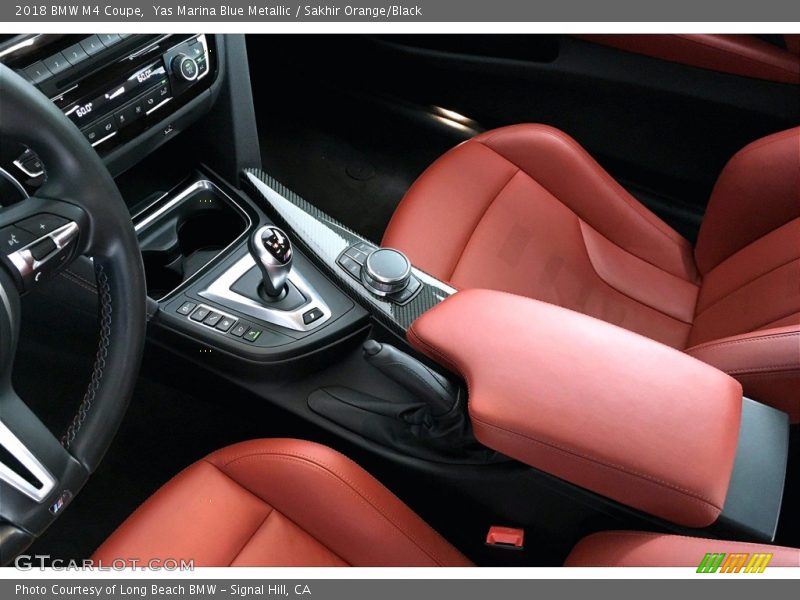 Yas Marina Blue Metallic / Sakhir Orange/Black 2018 BMW M4 Coupe