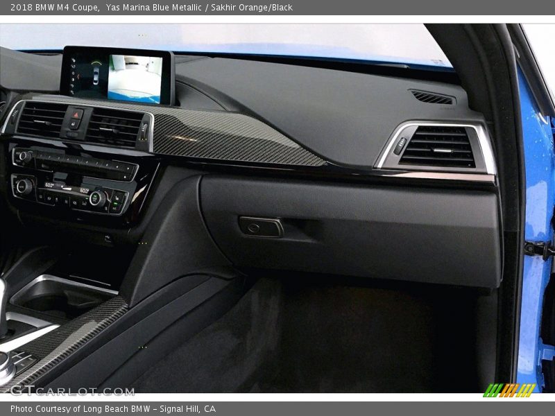 Yas Marina Blue Metallic / Sakhir Orange/Black 2018 BMW M4 Coupe