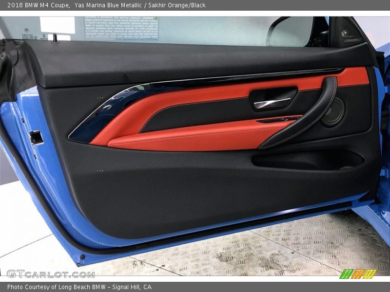 Yas Marina Blue Metallic / Sakhir Orange/Black 2018 BMW M4 Coupe