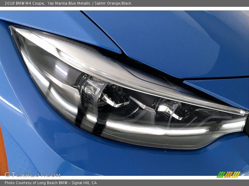 Yas Marina Blue Metallic / Sakhir Orange/Black 2018 BMW M4 Coupe