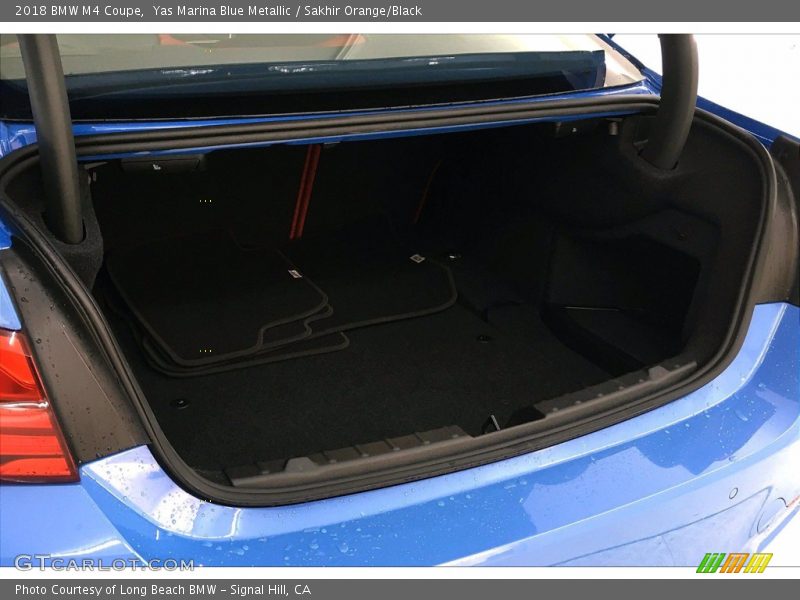 Yas Marina Blue Metallic / Sakhir Orange/Black 2018 BMW M4 Coupe