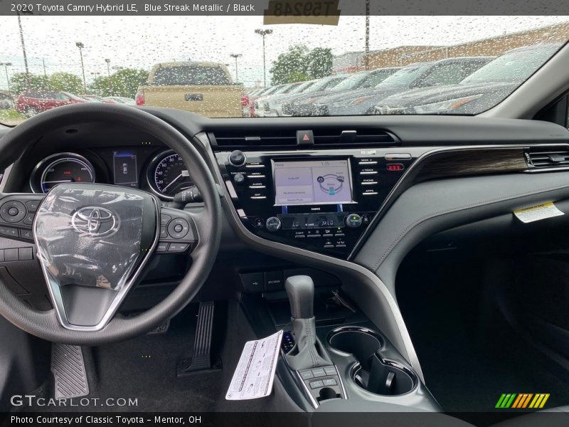 Blue Streak Metallic / Black 2020 Toyota Camry Hybrid LE