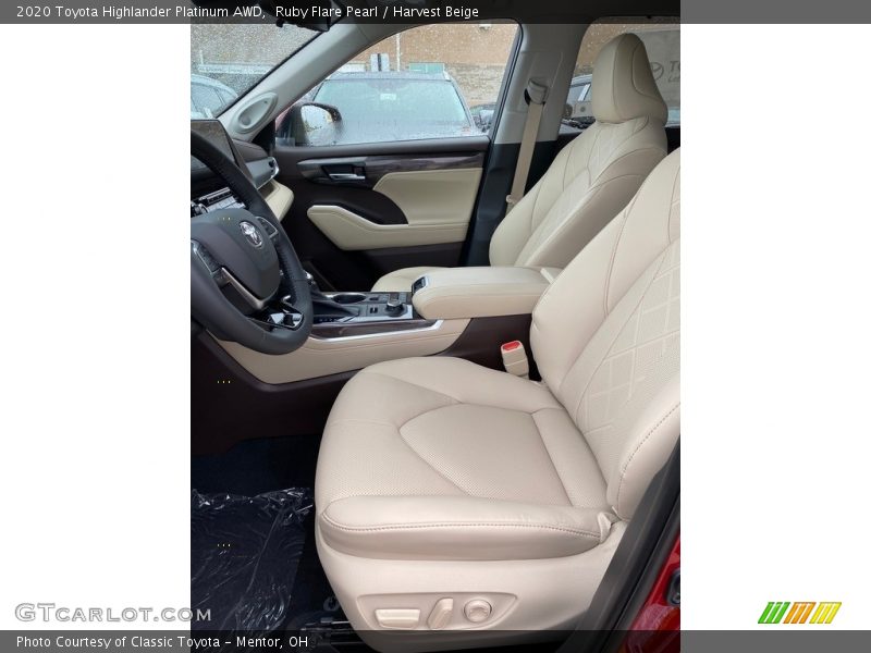 Ruby Flare Pearl / Harvest Beige 2020 Toyota Highlander Platinum AWD