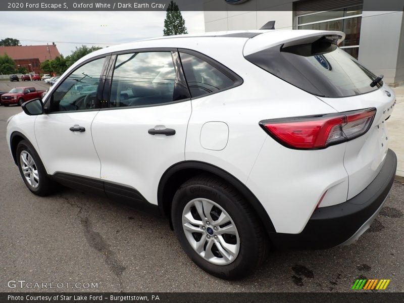 Oxford White / Dark Earth Gray 2020 Ford Escape S