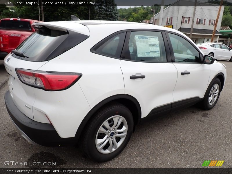 Oxford White / Dark Earth Gray 2020 Ford Escape S