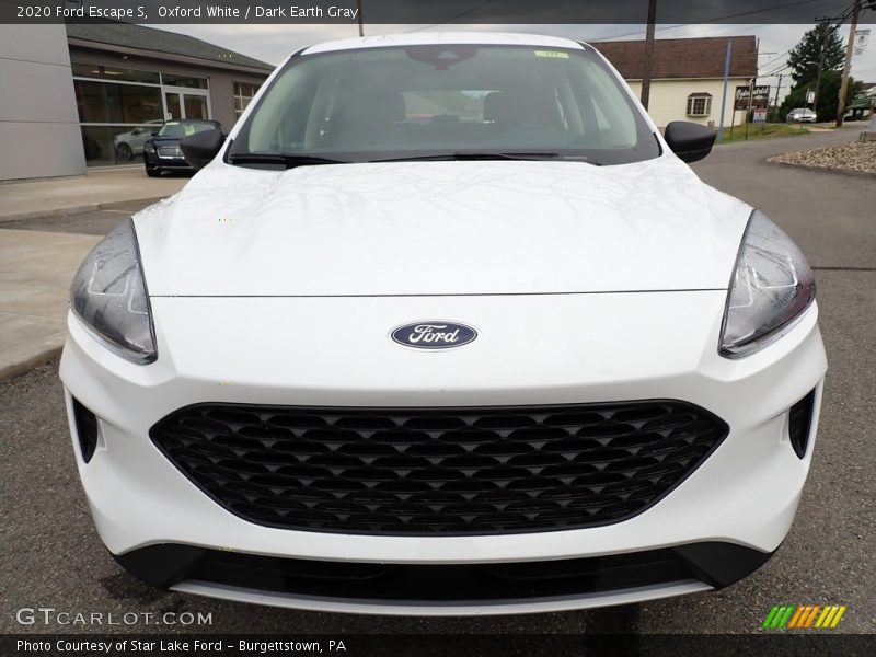 Oxford White / Dark Earth Gray 2020 Ford Escape S