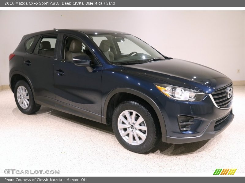 Deep Crystal Blue Mica / Sand 2016 Mazda CX-5 Sport AWD