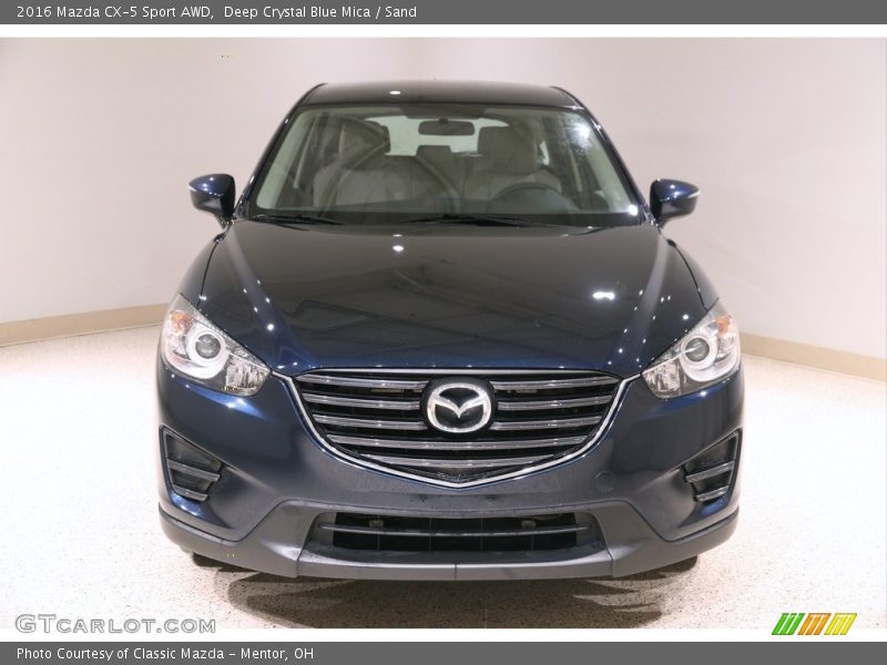 Deep Crystal Blue Mica / Sand 2016 Mazda CX-5 Sport AWD