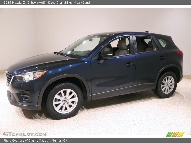 Deep Crystal Blue Mica / Sand 2016 Mazda CX-5 Sport AWD