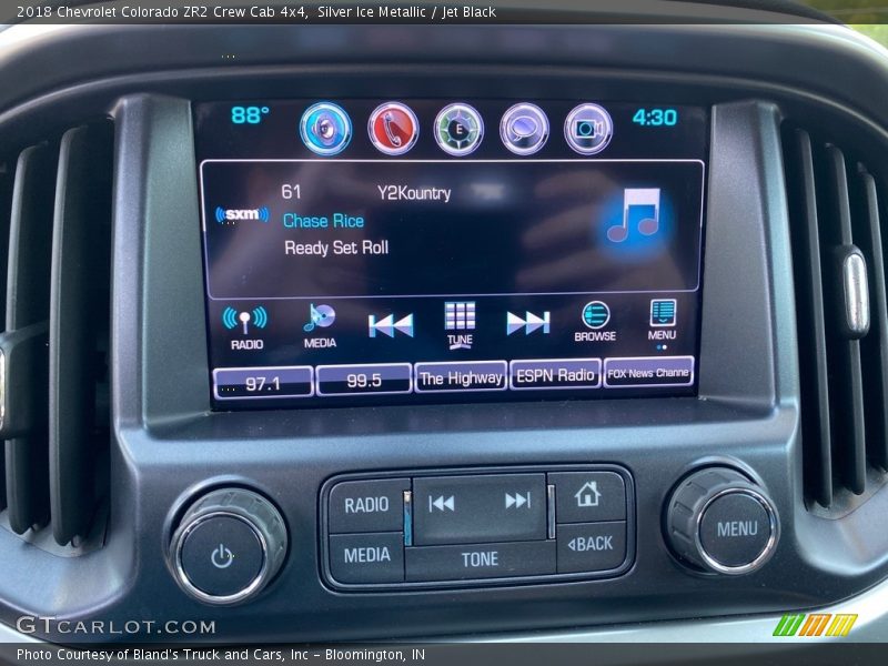 Silver Ice Metallic / Jet Black 2018 Chevrolet Colorado ZR2 Crew Cab 4x4