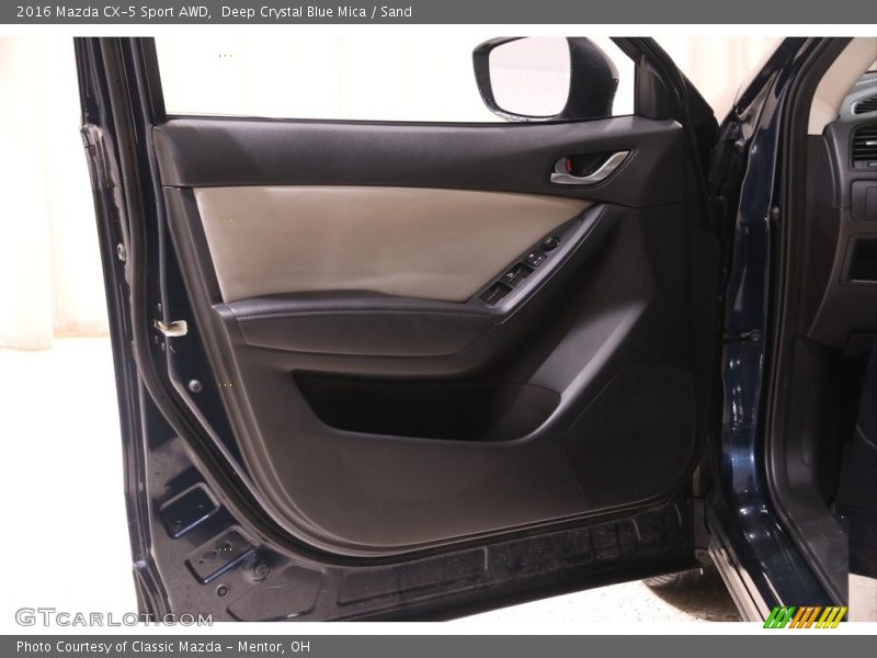 Deep Crystal Blue Mica / Sand 2016 Mazda CX-5 Sport AWD