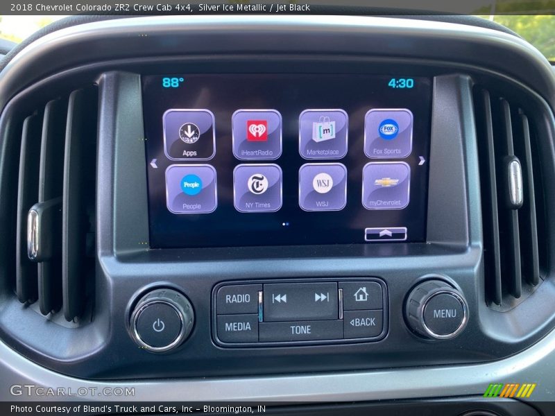 Silver Ice Metallic / Jet Black 2018 Chevrolet Colorado ZR2 Crew Cab 4x4