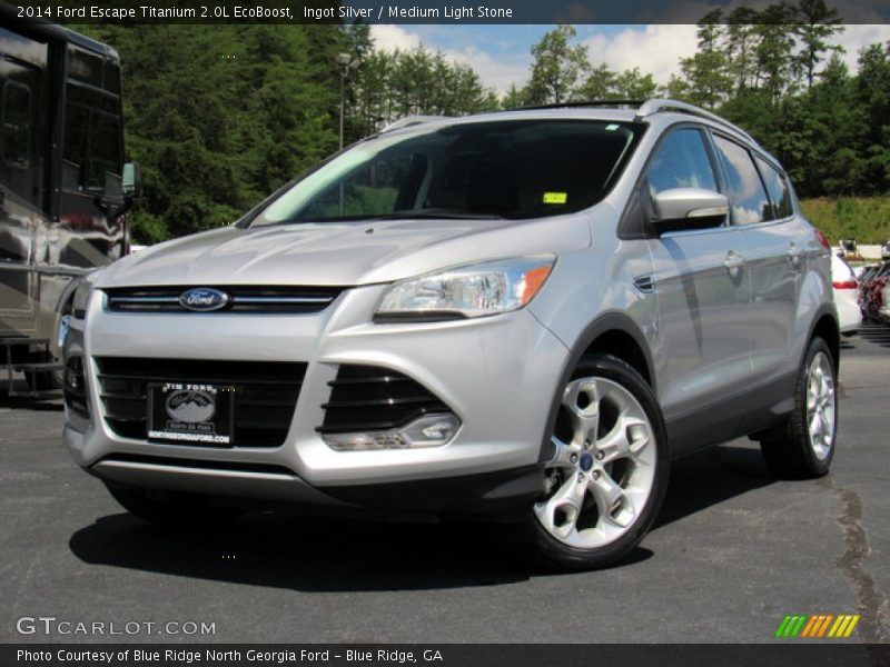 Ingot Silver / Medium Light Stone 2014 Ford Escape Titanium 2.0L EcoBoost