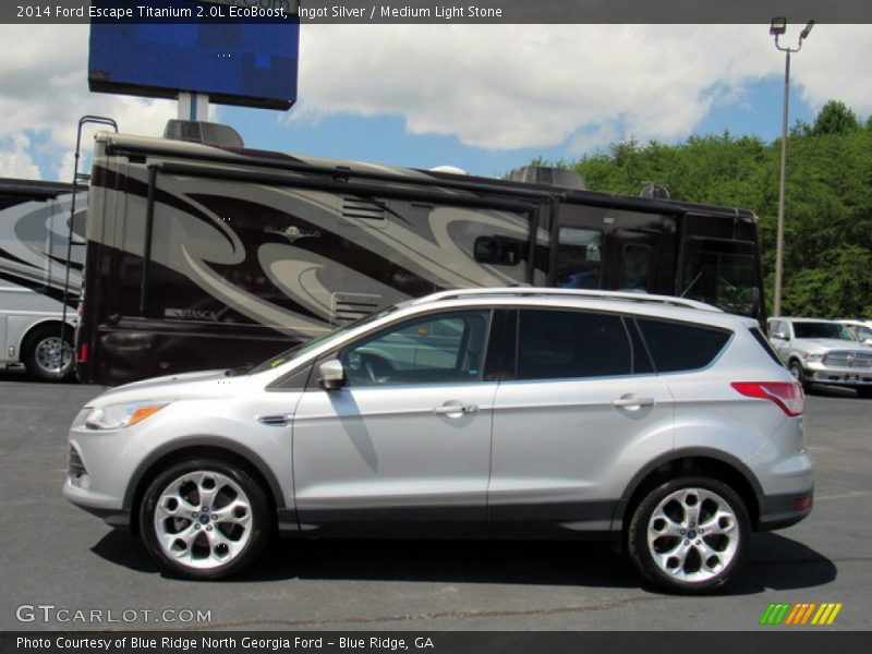 Ingot Silver / Medium Light Stone 2014 Ford Escape Titanium 2.0L EcoBoost