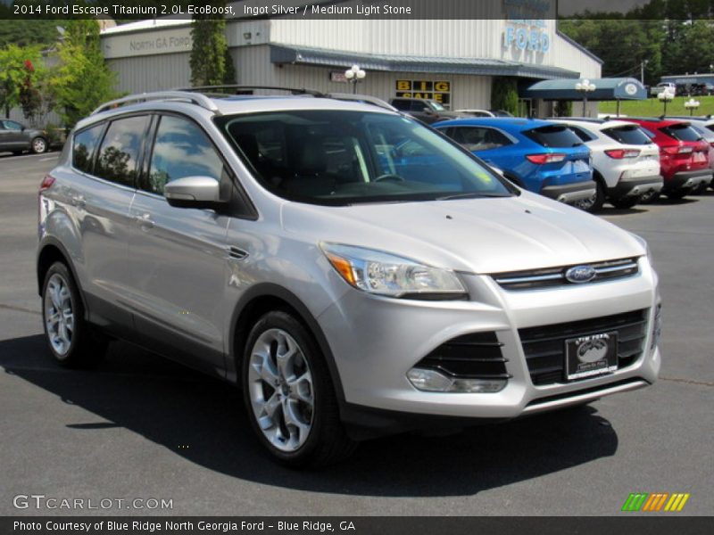 Ingot Silver / Medium Light Stone 2014 Ford Escape Titanium 2.0L EcoBoost