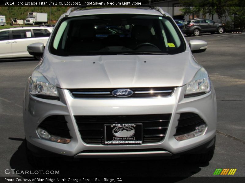 Ingot Silver / Medium Light Stone 2014 Ford Escape Titanium 2.0L EcoBoost