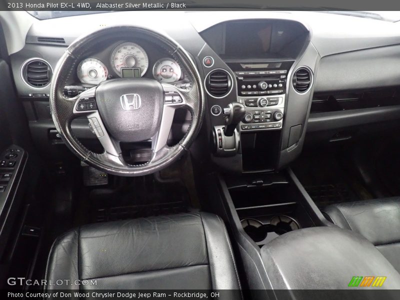 Alabaster Silver Metallic / Black 2013 Honda Pilot EX-L 4WD