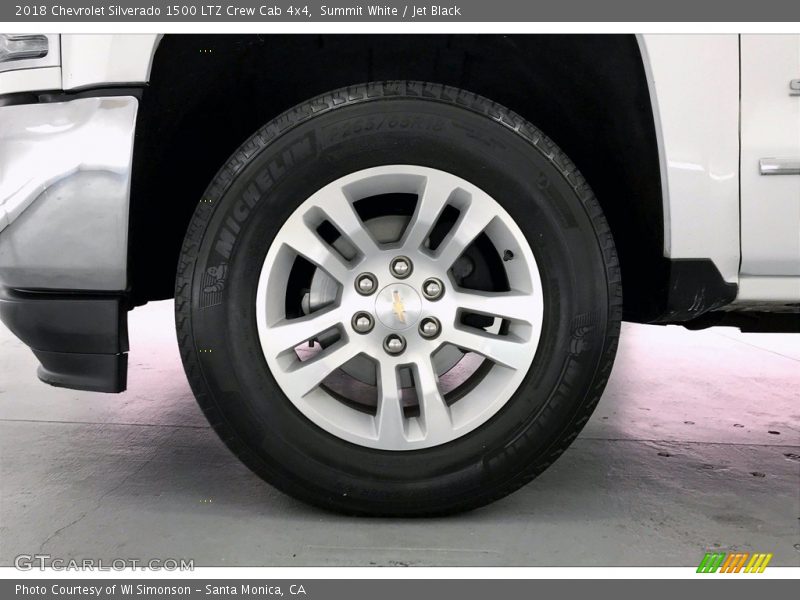 Summit White / Jet Black 2018 Chevrolet Silverado 1500 LTZ Crew Cab 4x4