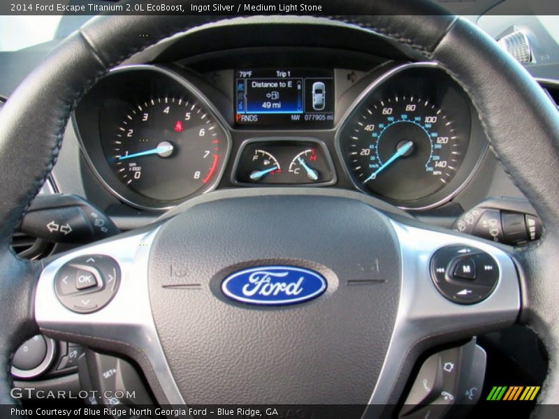 Ingot Silver / Medium Light Stone 2014 Ford Escape Titanium 2.0L EcoBoost