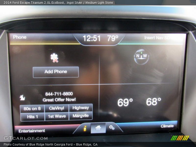 Ingot Silver / Medium Light Stone 2014 Ford Escape Titanium 2.0L EcoBoost