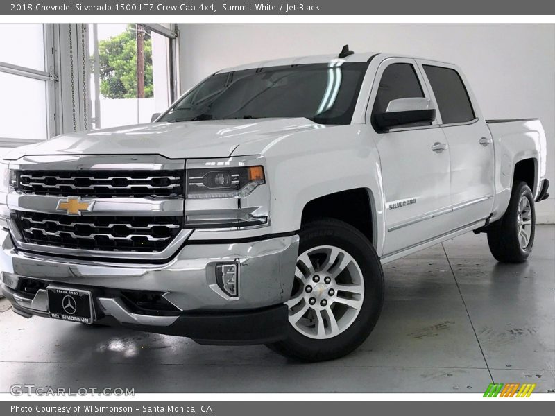 Summit White / Jet Black 2018 Chevrolet Silverado 1500 LTZ Crew Cab 4x4