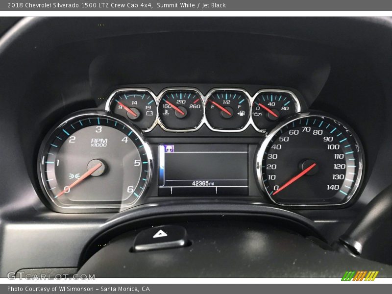 Summit White / Jet Black 2018 Chevrolet Silverado 1500 LTZ Crew Cab 4x4