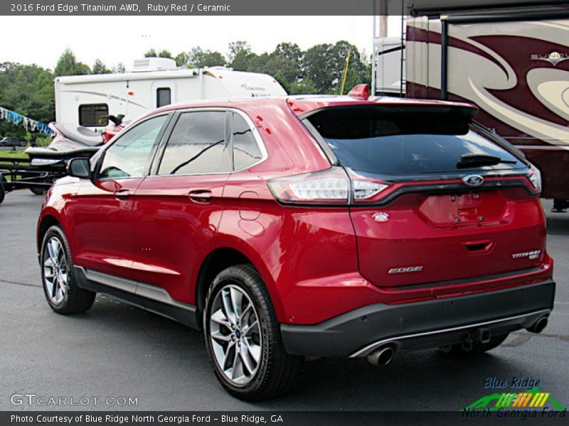 Ruby Red / Ceramic 2016 Ford Edge Titanium AWD