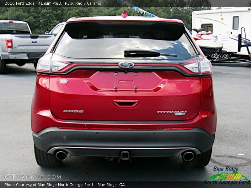 Ruby Red / Ceramic 2016 Ford Edge Titanium AWD