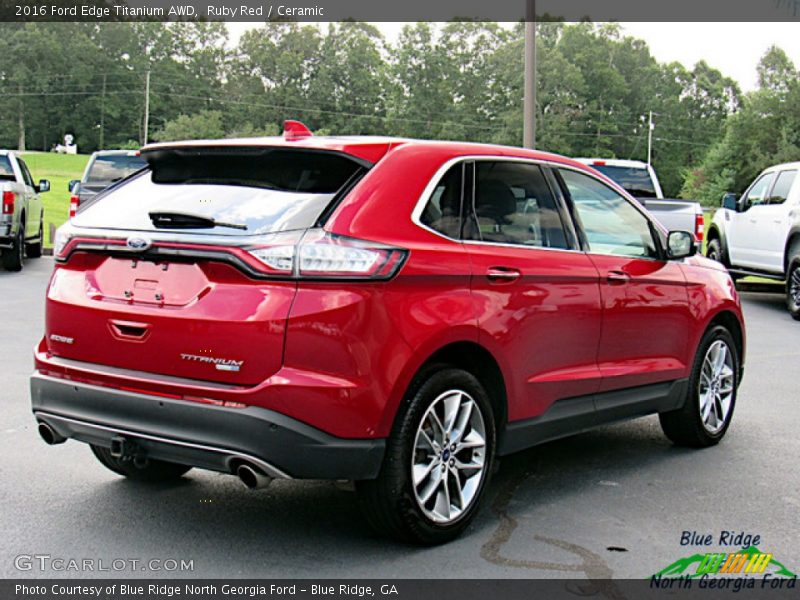 Ruby Red / Ceramic 2016 Ford Edge Titanium AWD