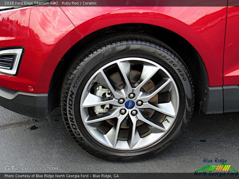 Ruby Red / Ceramic 2016 Ford Edge Titanium AWD