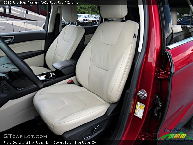 Ruby Red / Ceramic 2016 Ford Edge Titanium AWD